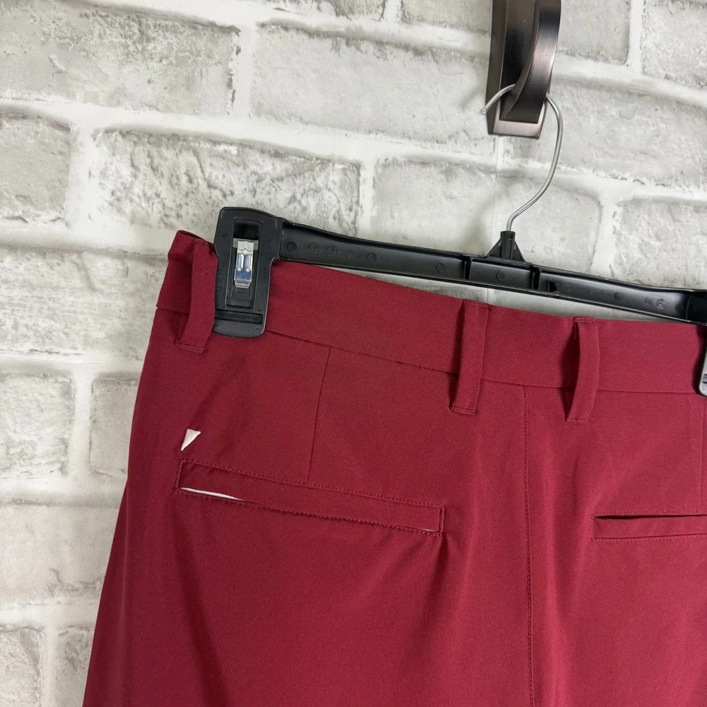 Primo Golf Joggers Mens 31 Short Burgundy Maroon Tapered Ankle Zip Performance